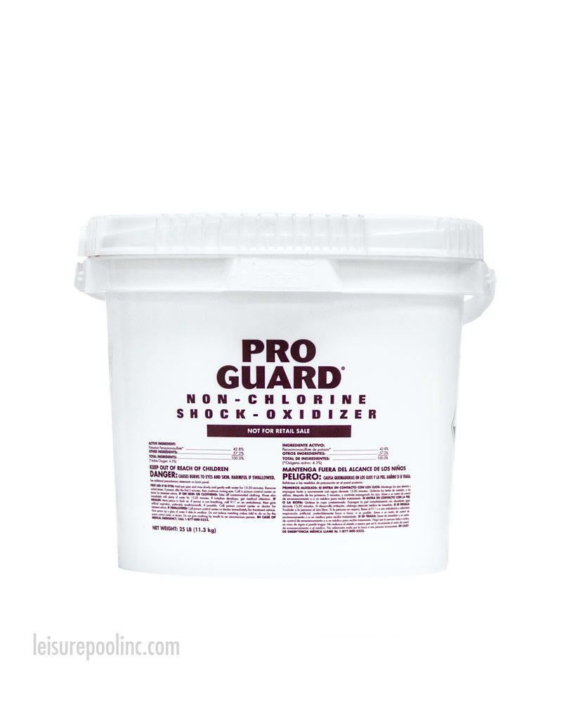 ProGuard Non-Chlorine Shock Oxidizer - 25 lb Bucket - 42.8% Potassium peroxymonosulfate - 4.3% active oxygen