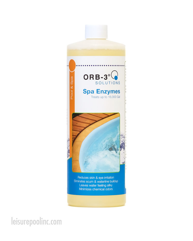 ORB-3 Solutions Spa Enzymes - Treats up to 16,000 Gallons - 1 Quart Bottle