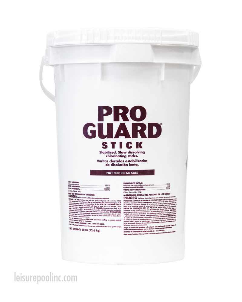 ProGuard Stick - Stabilized, Slow Dissolving Chlorinating Sticks - 50 lb Bucket for Sale