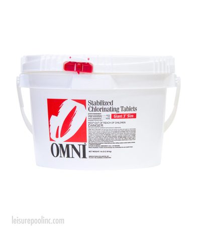 OMNI Stabilized Chlorinating Tablets - 3" Size - 16 Lb Bucket - Pool & Spa Supplies for Sale