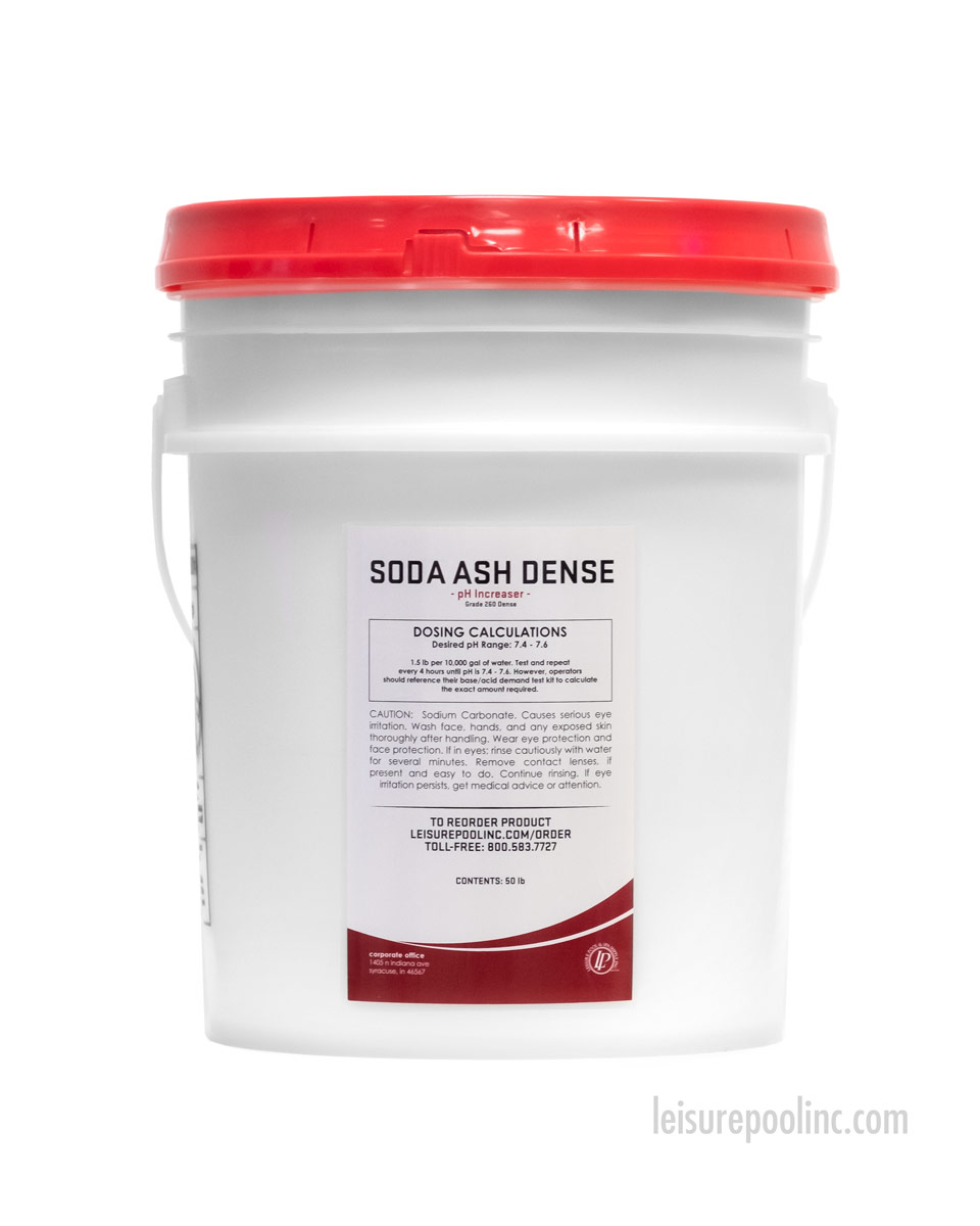 Leisure Pool pH Increaser [Soda Ash Dense] - 50 lb Pail Where To Buy Soda Ash For Water Treatment